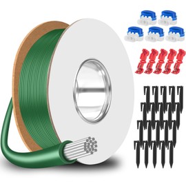 GROFIS 50 m Boundary Cable Robotic Lawnmower + 20 Pegs + 5 Waterproof Cable Connectors + 5 Branch Connectors, Universal Boundary Wire Lawn Robot Accessory Set, Compatible with Gardena Bosch Worx