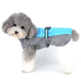 Zunea Raincoat for Small Dogs Waterproof Reflective Rain Jacket Windproof Lightweight Mesh Lining Rain Cover Puppy Clothing for Hunting Hiking Chihuahua Clothing for Wet Days Blue L