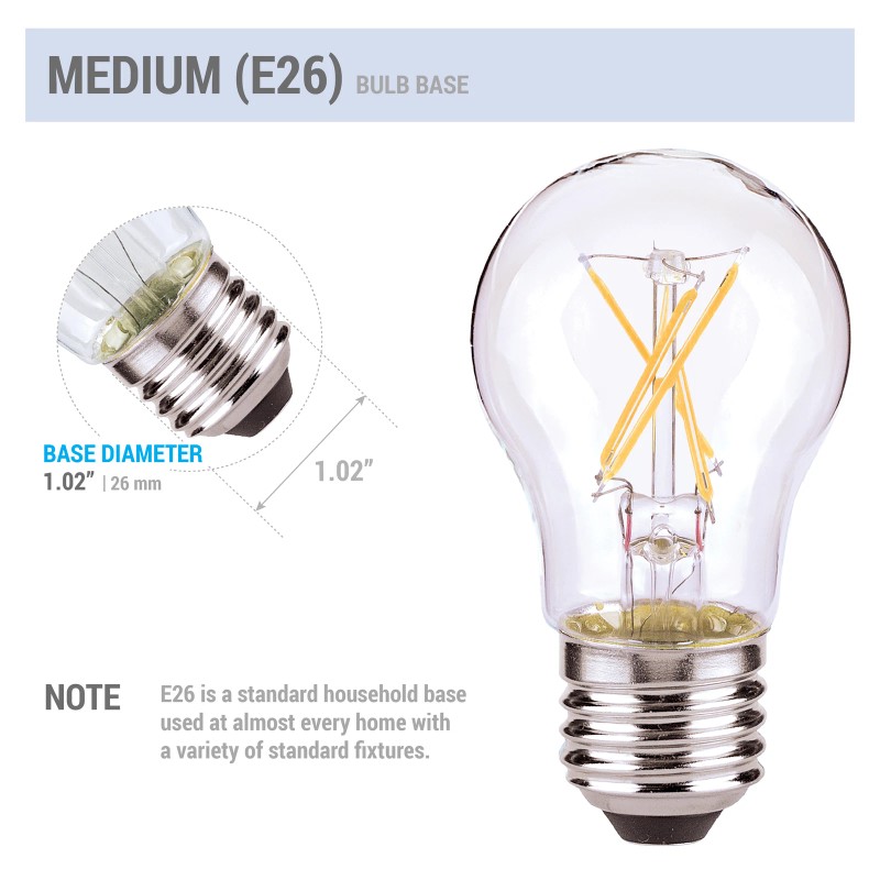 Satco LED Filament Bulb 5W =40W A15 Damp Location Medium