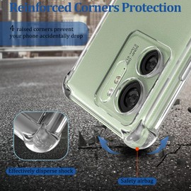 Neseovge for Edge 2023/Edge 40 Case, Soft TPU 4 Corner Drop-Proof and Scratch-Proof Transparent Protective Cover Case for Edge 2023/Edge 40, Crystal Clear