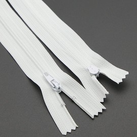 YIGUANXIN 20 Pcs 24" White Nylon Zips for Sewing Craft Making