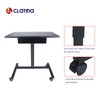 CLATINA Height Adjustable Work Table with Drawer Mobile Laptop Standing