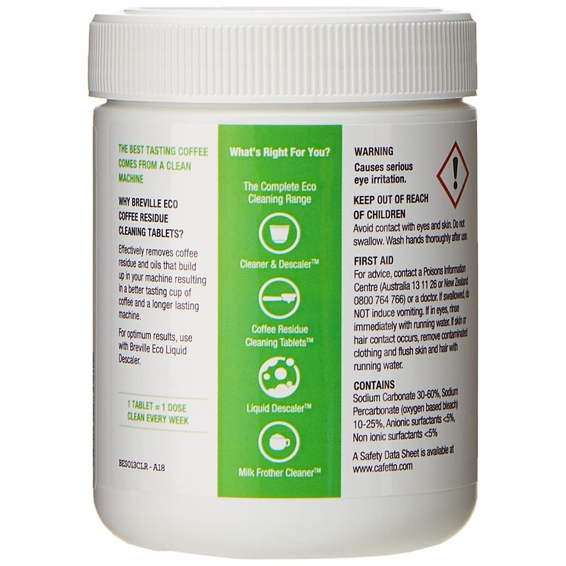 Breville Eco Coffee Residue Cleaning Tablets (40 Pack), BES013CLR