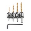 Oumefar Countersunk Drill Set, Metal Countersink Drill Biting Countersink Drill