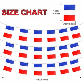 French Flags Bunting France Bunting Oly 2024 Decorations 10m 30 Flags, French Flags Banner French Bunting for Oly 2024 Sports Football Events National Day Party Decorations