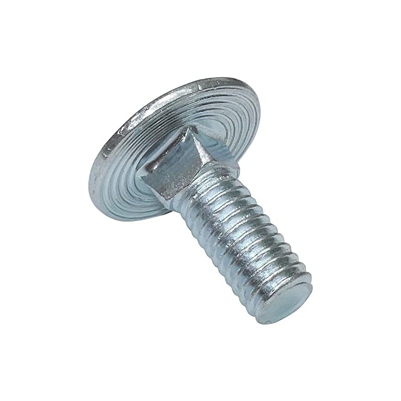 AERZETIX - C48980 - Set of 100 Carriage Bolts Flat