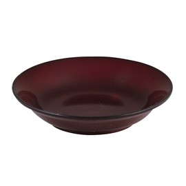 Pearl Metal K-6136 Lacquerware Color, Clean Coat, Round Deep Plate, Small, Red Tamari (Yamanaka Lacquerware)
