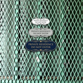 Designer Private Residence Do Not Enter Sign (Black Gold) - Medium