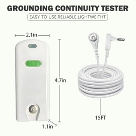 Grounding Tester Kit for Grounding Mats, Sheets, Fitted, Pads, Blankets, Pillowcases.Continuity Tester Kit with 15ft Grounding Cord,Grounding Tester Kit Use to Grounded Products