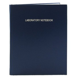 BookFactory Lab Notebook Laboratory Notebook - 96 Pages (.25'' Grid Format) 8 7/8'' x 11 1/4'', Blue Cover, Section Sewn Hardbound (LIRPE-096-LGR-A-LBT1-R)