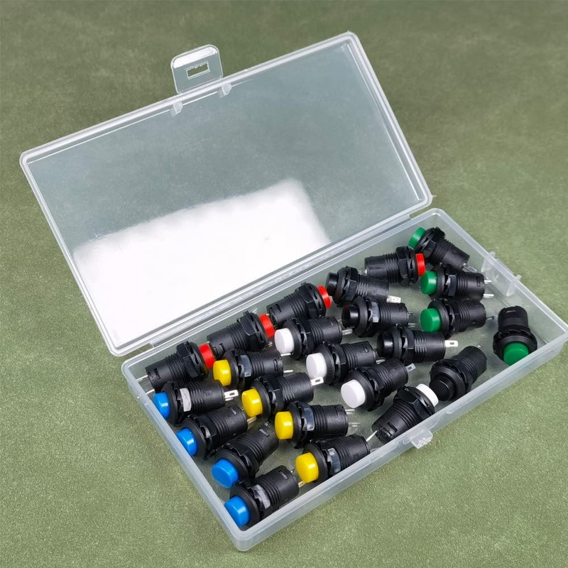 Gebildet 24 x 12 mm latching locking push button switch,