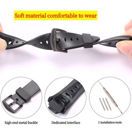 RCNZWQB Rubber Strap Replacement for SUUNTO Observer SR X6HRM Men's Sports Waterproof Watch Wristband Black Bracelet Accessories