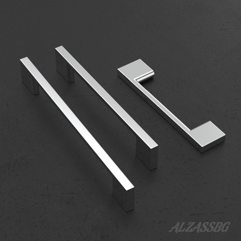 Alzassbg 10 Pack Polished Chrome Cabinet Pulls, 5 Inch(128mm) Hole