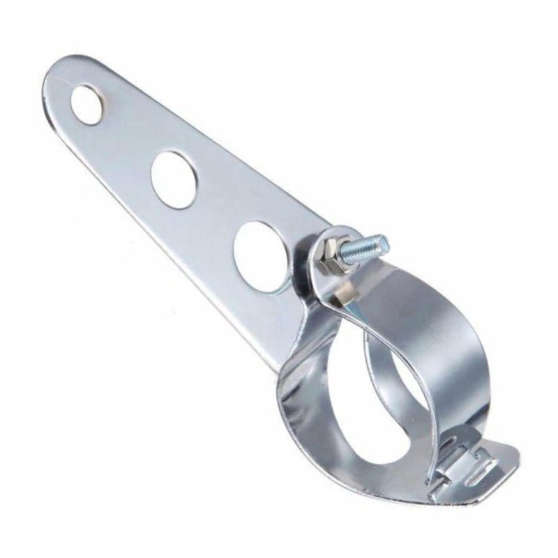 TDR Universal Chrome Fork Mount Headlight Brackets for Motorcycle Bike