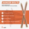 16PCS 1/4"-20 x 3 Hanger Bolts Kit & 1PCS 1/4"-20