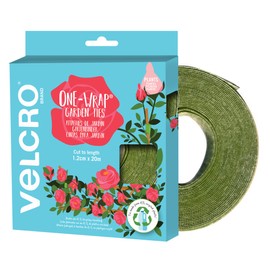 VELCRO Brand | ONE WRAP Garden Ties | Eco Made from Recycled Plastic | 1.2cm x 20m roll Cut to Length | Green