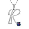 Aurora Tears 925 Sterling Silver 26 Letter Necklaces Initial A