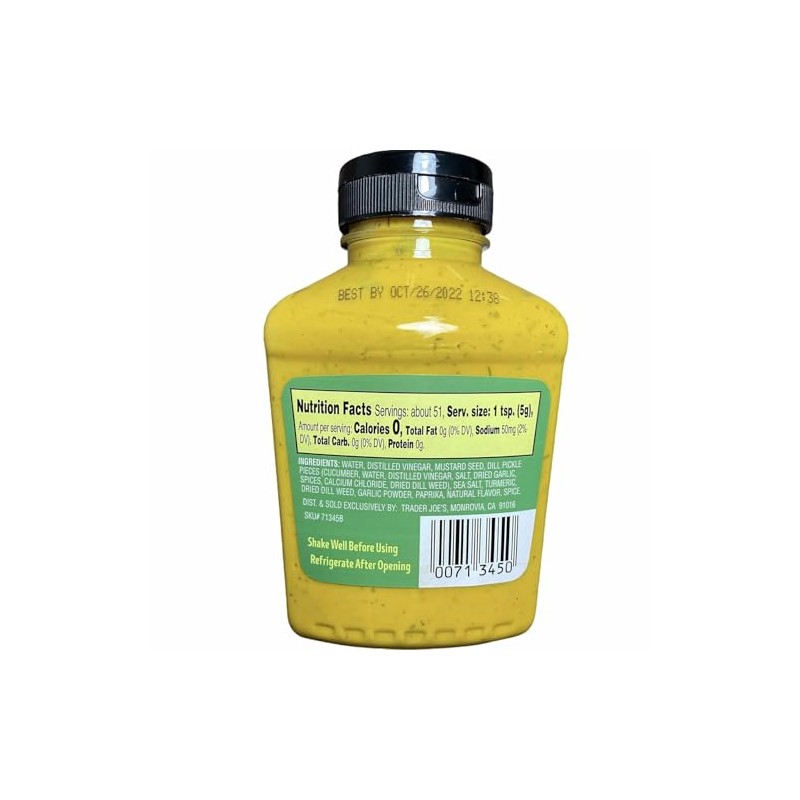 Trader Joe's Dill Pickle Mustard, 9 oz (Pack of 1)
