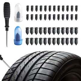 ZQLR-Y 50Pcs Tyre Repair Kit Rubber Nails & Screwdriver, Car Tyre Puncture Repair Kit, Motorbike Puncture Repair Kit for Bike, Motorbike, Bicycle, Flat Tire Plug, Universal