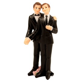 Wedding Figure 2 Grooms, 4cm x 4cm x 12.5cm 2 Grooms