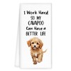OINDADE Cavapoo Gifts Dog Kitchen Towels - Gifts for CavapooDog