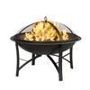 Fire Beauty Fire Pit for Outside Wood Burning,BBQ Grill Steel