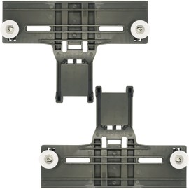 [UPGRADE STEEL SCREW]- W10350375 Dishwasher Top Rack Adjuster for Whirlpool Kitchenaid Kenmore, 1.25" Diameter Wheels Upper Rack Replacement Parts Replaces 3516330 AP5957560 W10250159 W10712395