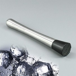 NATURELAND Food-Grad 304 Stainless Steel Cocktail Muddler and Mixing Spoon Home Bar Tool Set -Dishwasher Safe - Create Delicious Mojitos and Other Fruit Based Drinks (8 inch)