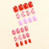 Square Press on Nails Short Fake Nails Heart False Nails