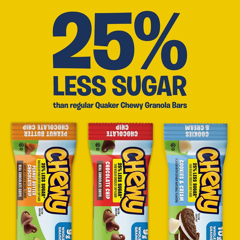 Quaker Chewy Granola Bars, 25% Less Sugar, 2 Flavor Variety