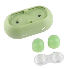 Contact Lens Cleaner Case Automatic Detachable 360 Degree Vibration Cleaning Portable Contact Lens Cleaning Machine Green