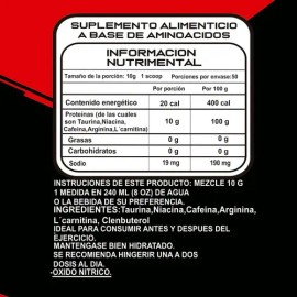 Óxido Nítrico Total 500gr 100 Servicios Pre Entreno                                                                                                   