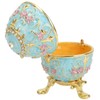 Hand Made Enameled Easter Egg Jewelry Box Organizer Home Desktop