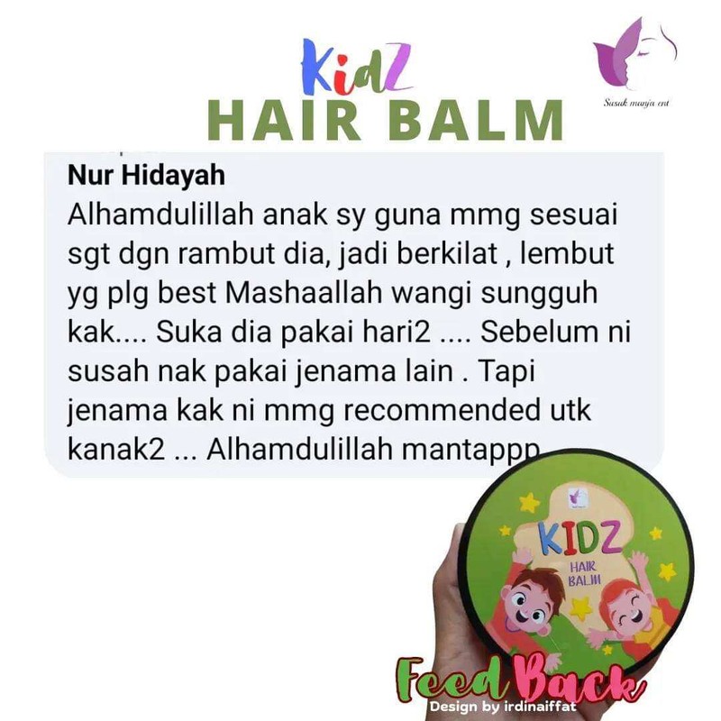 Kids Hair Balm for Boys - Minyak Rambut untuk Budak