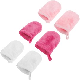 6 piezas Guantes Desmaquillantes de Microfibra Suaves y Absorbentes para Limpieza Facial Eficaz para Piel Sensible y Uso Diario