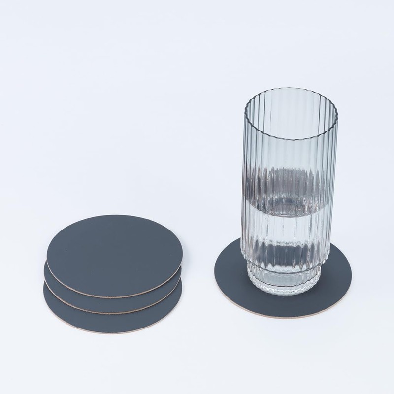 Vacavaliente Coaster, Recycled Leather, Blue