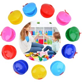 Kids Percussion Instrument Finger Castanets, B bangcool 24Pcs Castanets Creative Musical Instrument for Kids Percussion Toy