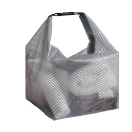 Enignic Mesh Shower Caddy Portable with Handle, College Essentials Dorm, Waterproof & Stain-Resistant Shower Bag for Camping, Swimming, Gym, Travel, Bathroom - Grey (35 * 25.5 * 27.5cm)