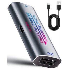 HDMI Booster,8k HD2.1 Amplifier Repeater 4K240hz/8K60hz, HD Extender Amplifier Female to Female Cable Adapter,50M/164Ft HDTV 2.1/8k60 HDMI Signal Booster
