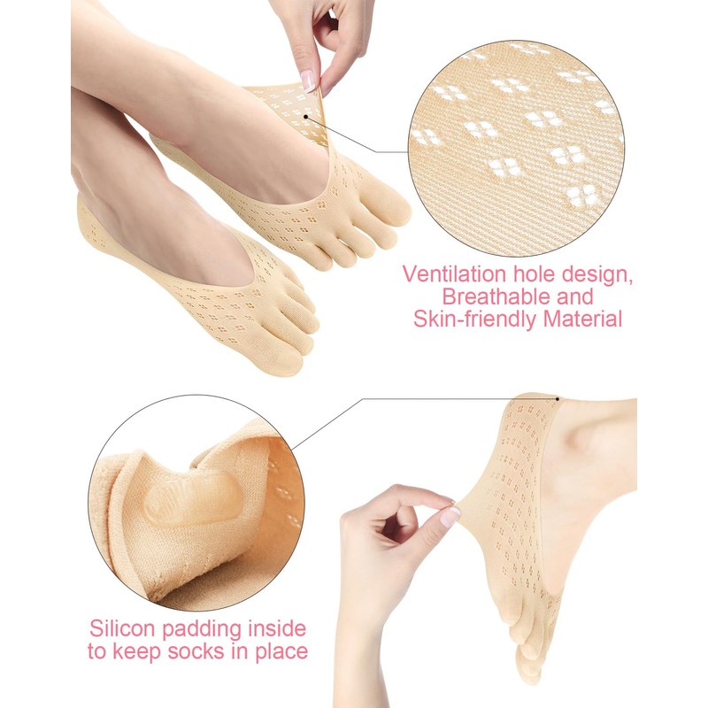 6 Pair Orthoes Bunion Relief Socks, Toe Alignment Socks, Compression