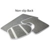 UNICEU Grey White Marble 3 Piece Bathroom Rug Set Includes