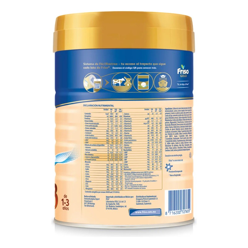 Friso Gold 3 de 1-3 años lata con 800gr