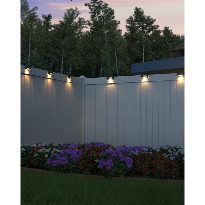 JACKYLED 16 Pack, Step Lights Waterproof LED Solar Power Outdoor