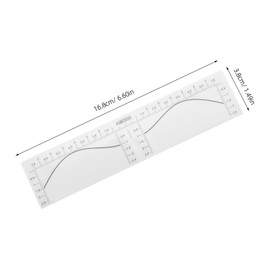 minkissy 100pcs Tattoo Eyebrow Ruler Eyebrow Stencil Kit Stencils Stickers Brow Mapping Tool Decal Brow Tattooing Tool Transparent PVC