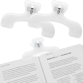 2Pcs Transparent Book Clip Bookmark, Book Holder for Reading, Books Opener Holder Convenient for Reading Teaching and Fixing Manuscripts Music Books, Page Marker Clips Suitable for Teacher