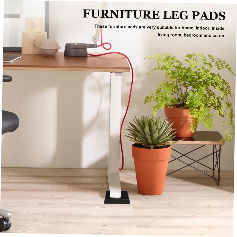 LALAFINA Multi Function Rubber Furniture Coaster Square Leg Pads for