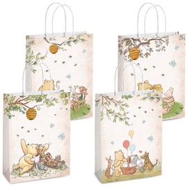 16 Pieces Winnie boys and girls Birthday Party Favor Bags with Handles
