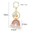 YEHJDSMD Small Rainbow and Pearl Pendant Mini Boho Rainbow Keychain