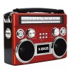 Supersonic Red Portable Retro AM/FM/SW 3-Band Radio With Bluetooth Boombox