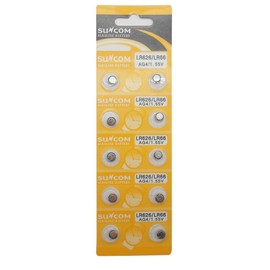 SUNCOM (10 pcs) AG4 Alkaline 1.5V Button Cell Battery Single Use LR626 LR66 SR626 V377 GP377 606 Watch Toys Remotes Cameras